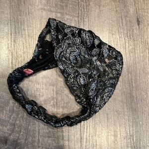 Cara brand black shimmer lace headband